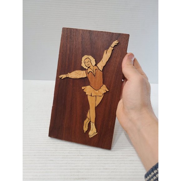 Inlaid Wood Marquetry Ballet dancer, Italian Art, Vintage Wooden Ballet … - Picture 2 of 10